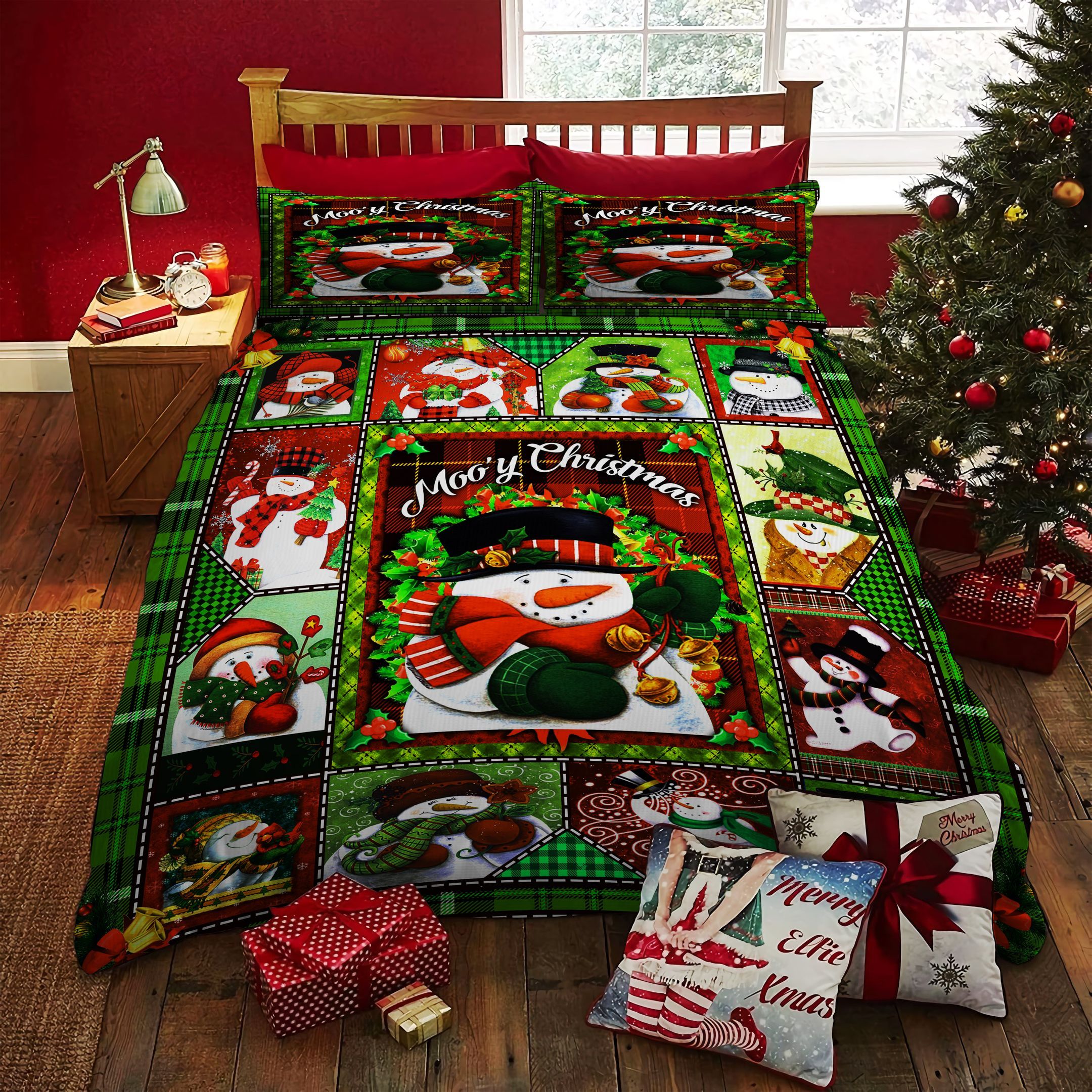 Christmas Snowman Bedding Set