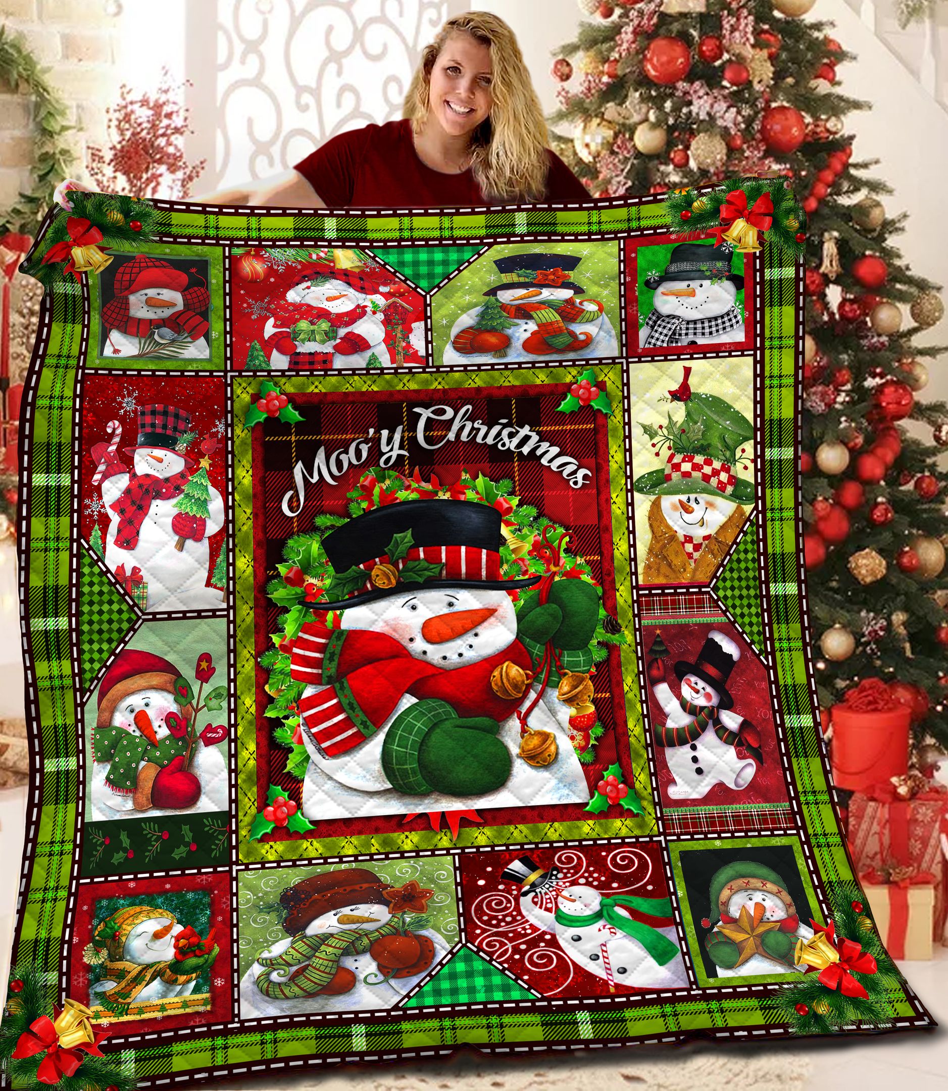 Christmas Snowman BBB2310202MH Quilt Blanket