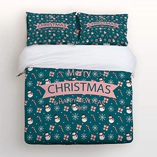 Christmas Snowman Candy Pattern Bedding Set