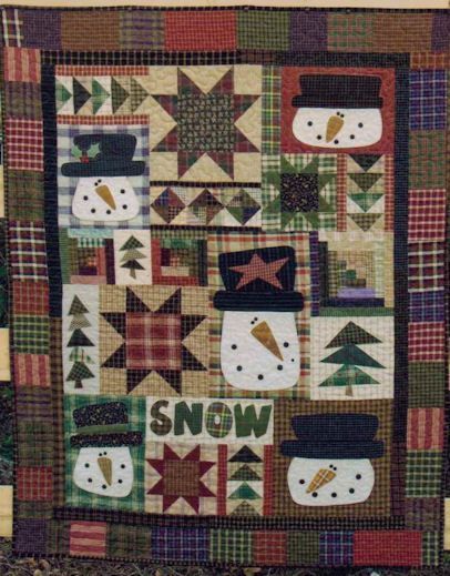 Christmas Snowman CLA1110165Q Quilt Blanket