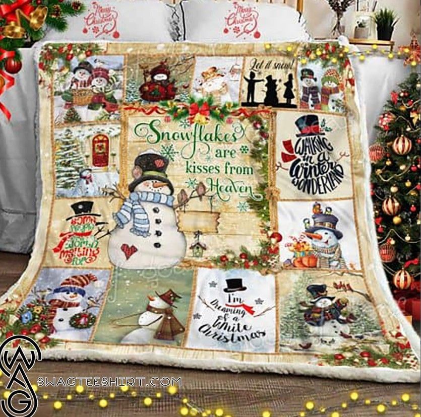 Christmas Snowman Sherpa Fleece Blanket