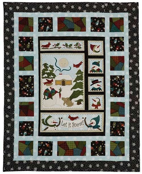 Christmas Snowman CLA2210134Q Quilt Blanket