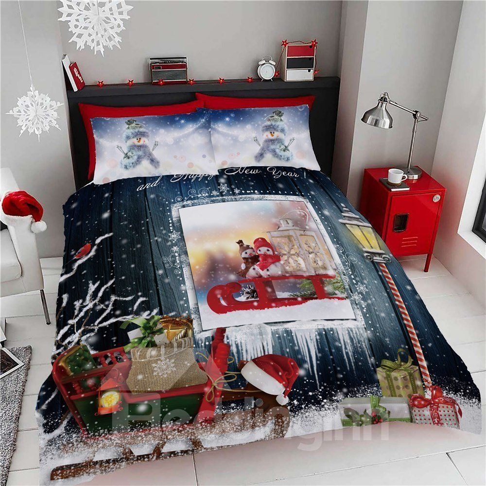 Christmas Snowman Bedding Set