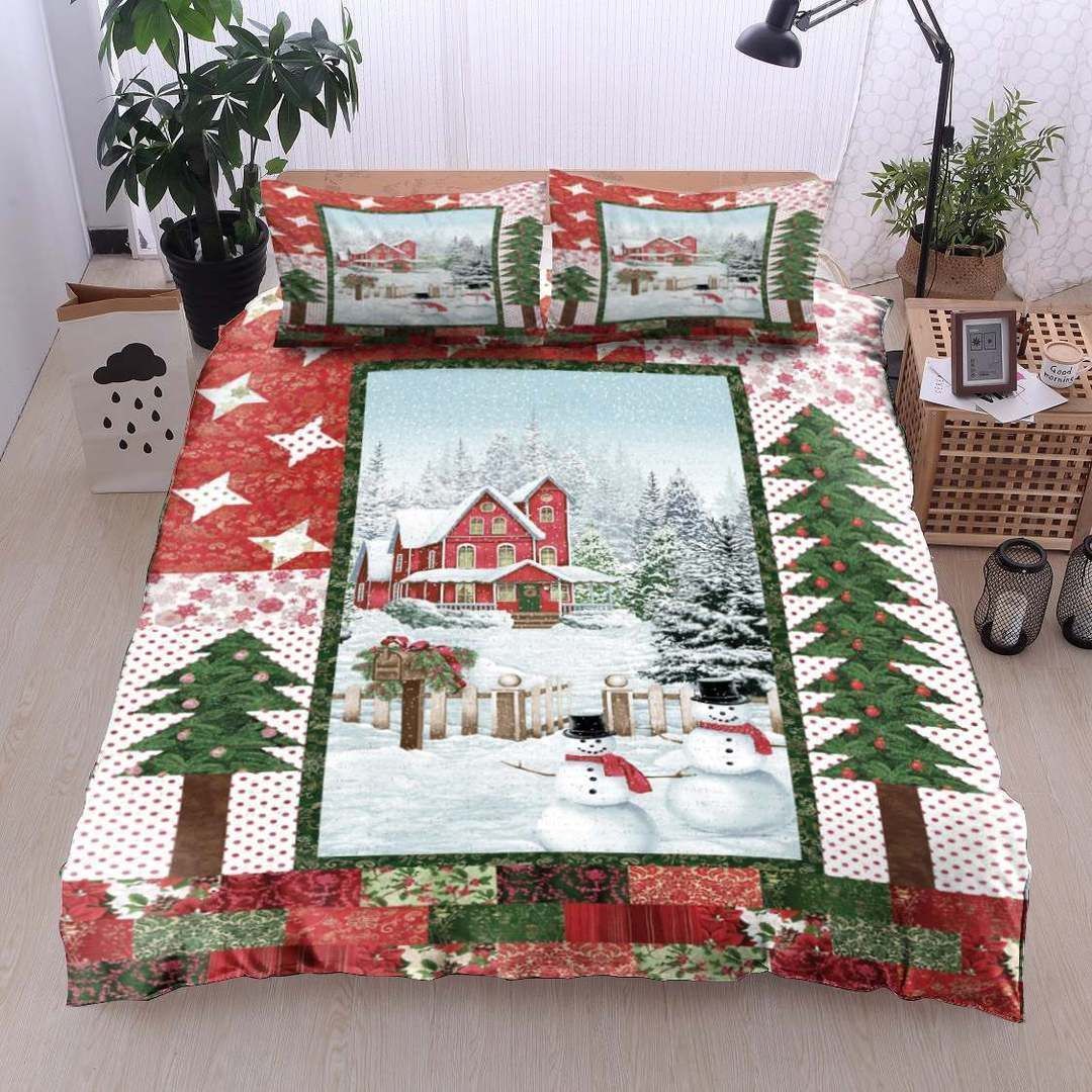 Christmas Snowman Bedding Set