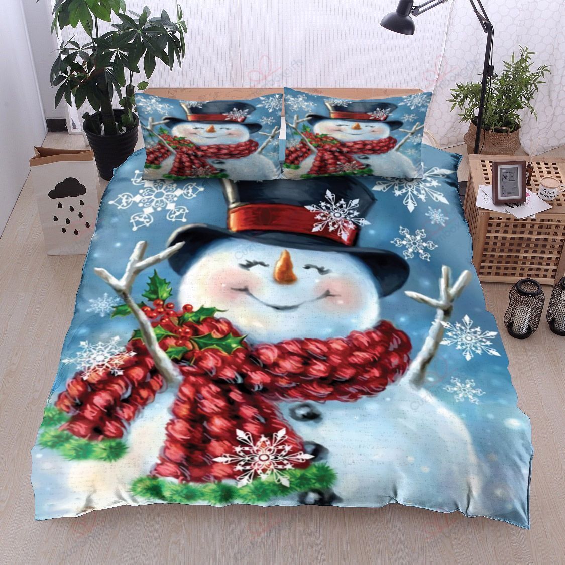 Christmas Snowman Bedding Set