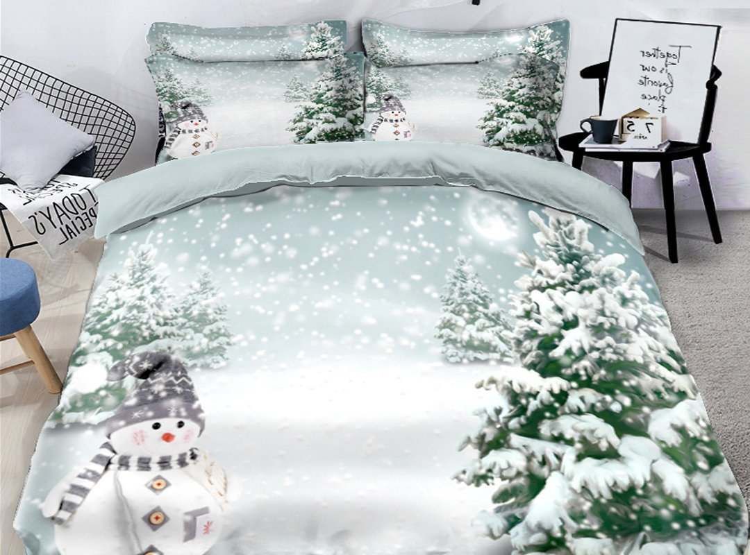 Christmas Snowman Bedding Set