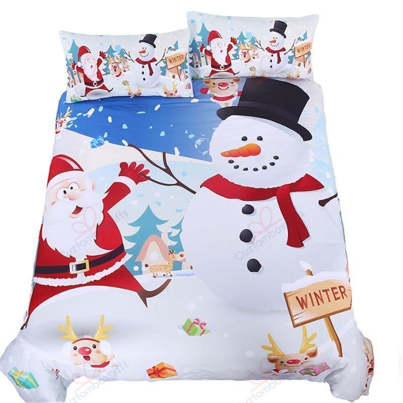Christmas Snowman Bedding Set