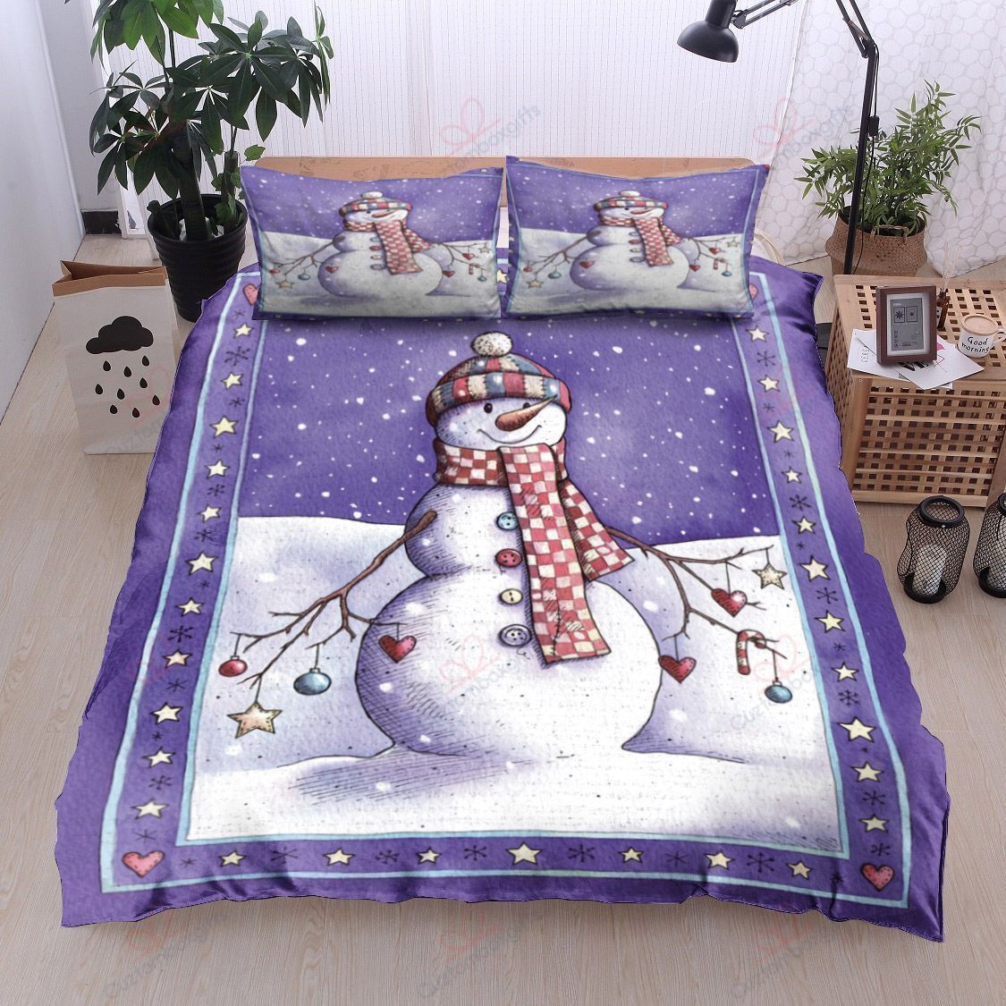 Christmas Snowman Bedding Set