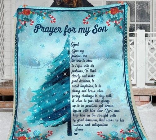Christmas Son Prayer Sherpa Fleece Blanket