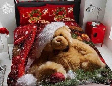 Christmas Teddy Bear Bedding Set