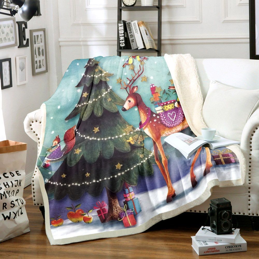 Christmas Sherpa Fleece Blanket