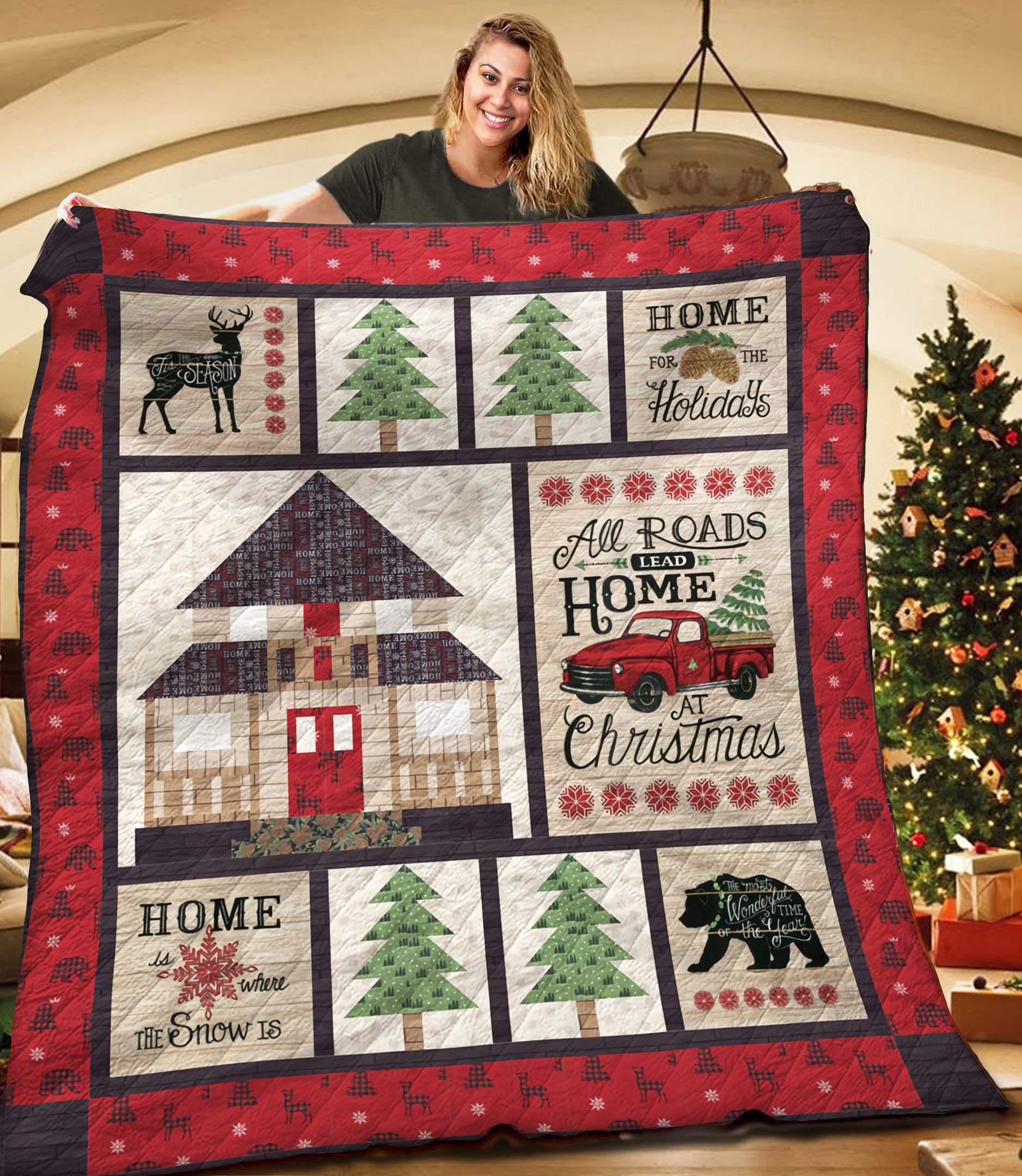 Christmas TNT121102NH Quilt Blanket