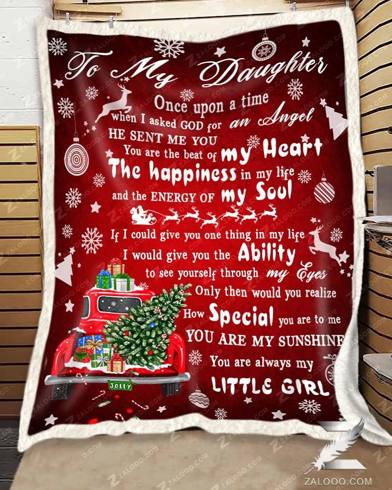 Christmas To My Daughter Once Upon A Time Sherpa Fleece Blanket