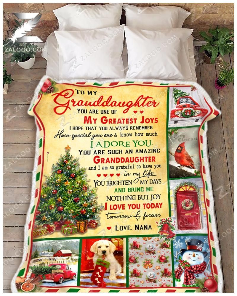 Christmas To My Granddaughter Sherpa Fleece Blanket