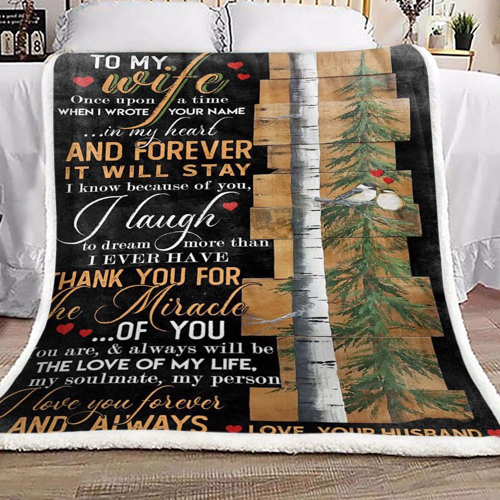 Christmas To My Wife Sherpa Fleece Blanket
