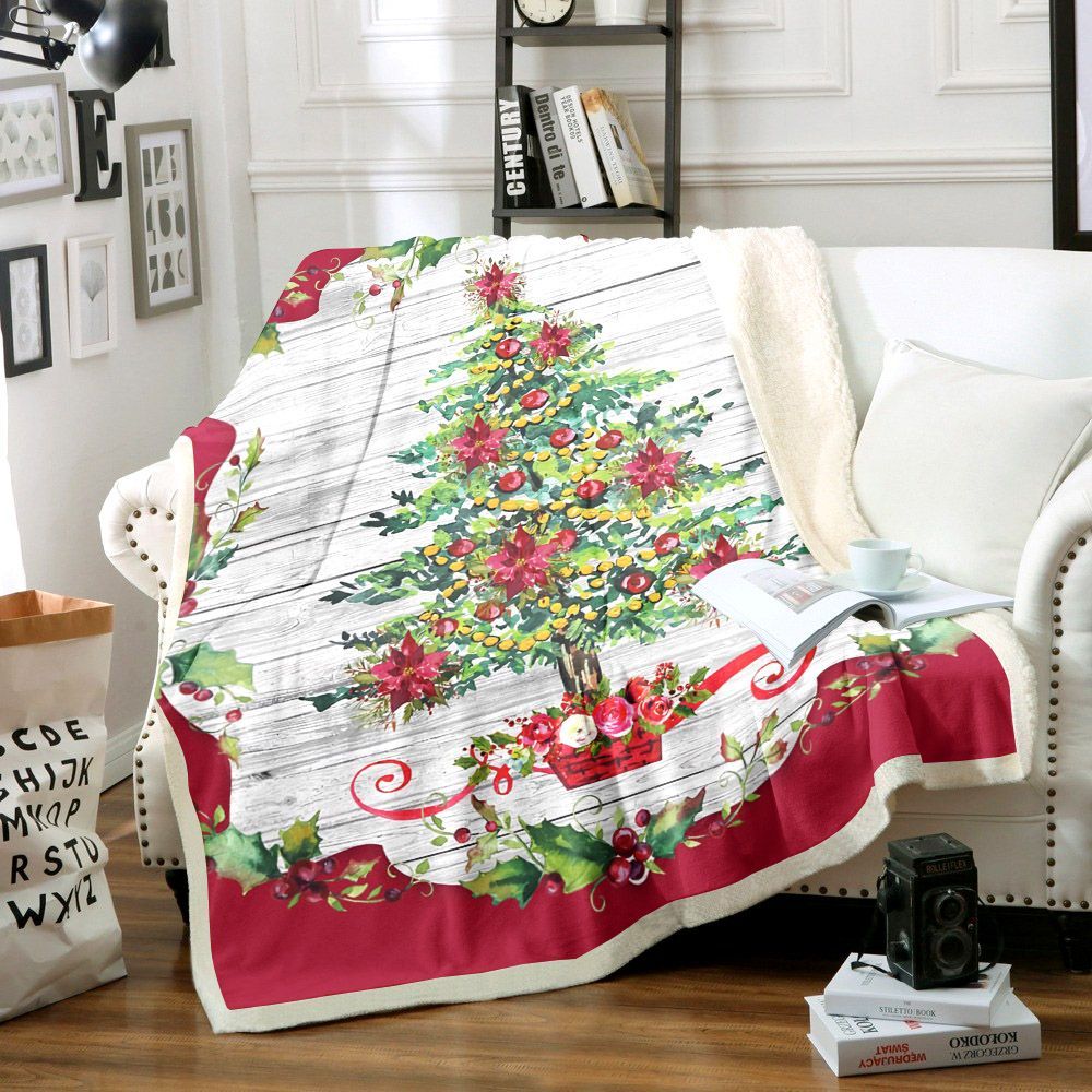 Christmas Treasures Sherpa Fleece Blanket