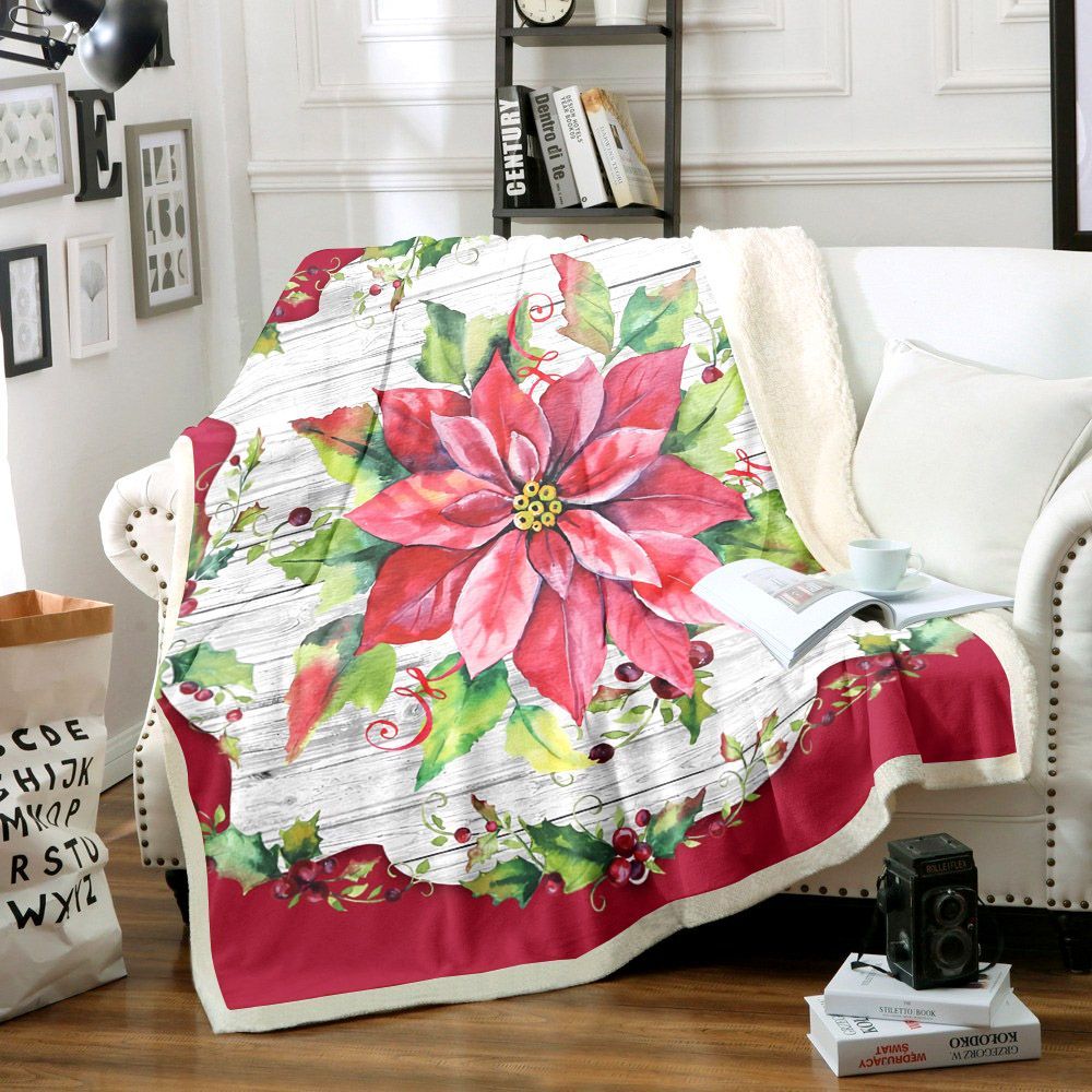 Christmas Treasures Sherpa Fleece Blanket