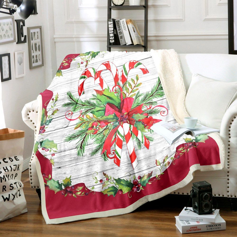 Christmas Treasures Sherpa Fleece Blanket
