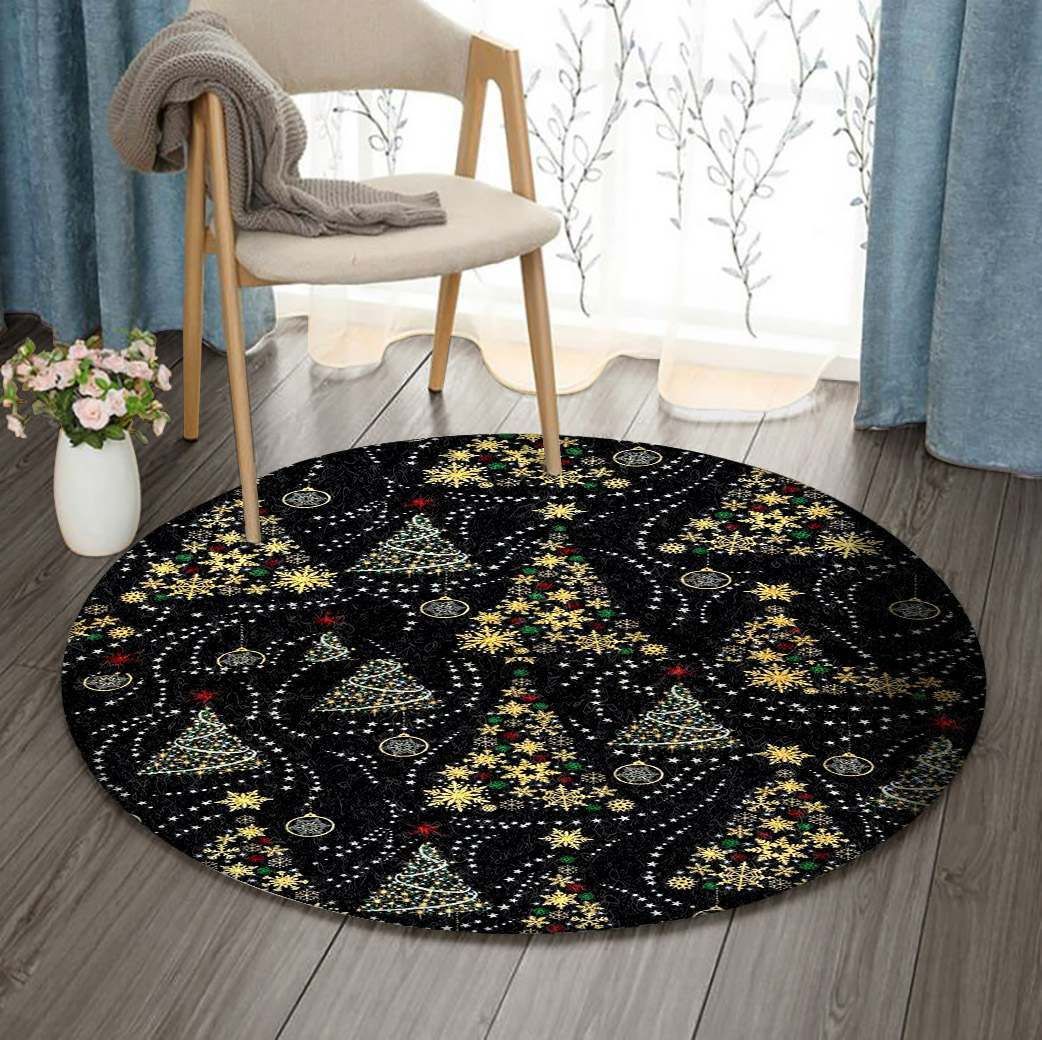 Christmas Tree Round Carpet