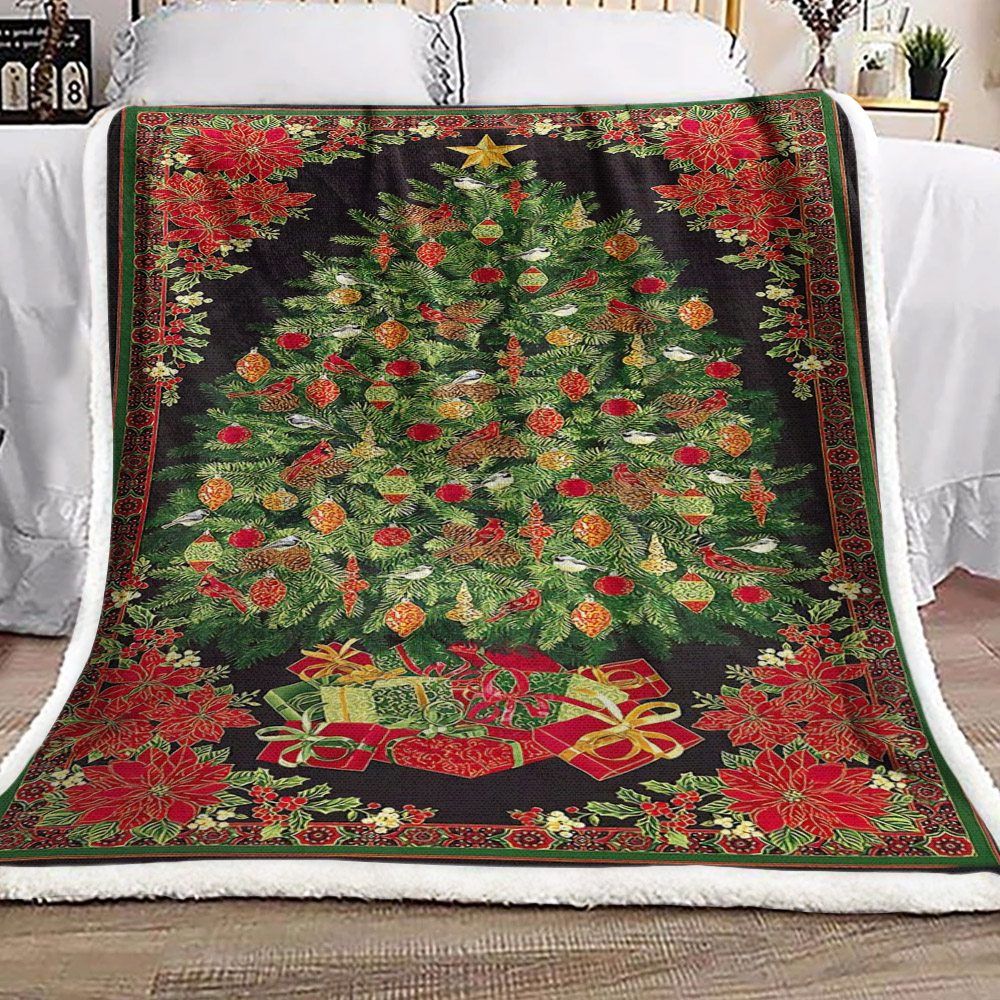 Christmas Tree Sherpa Fleece Blanket