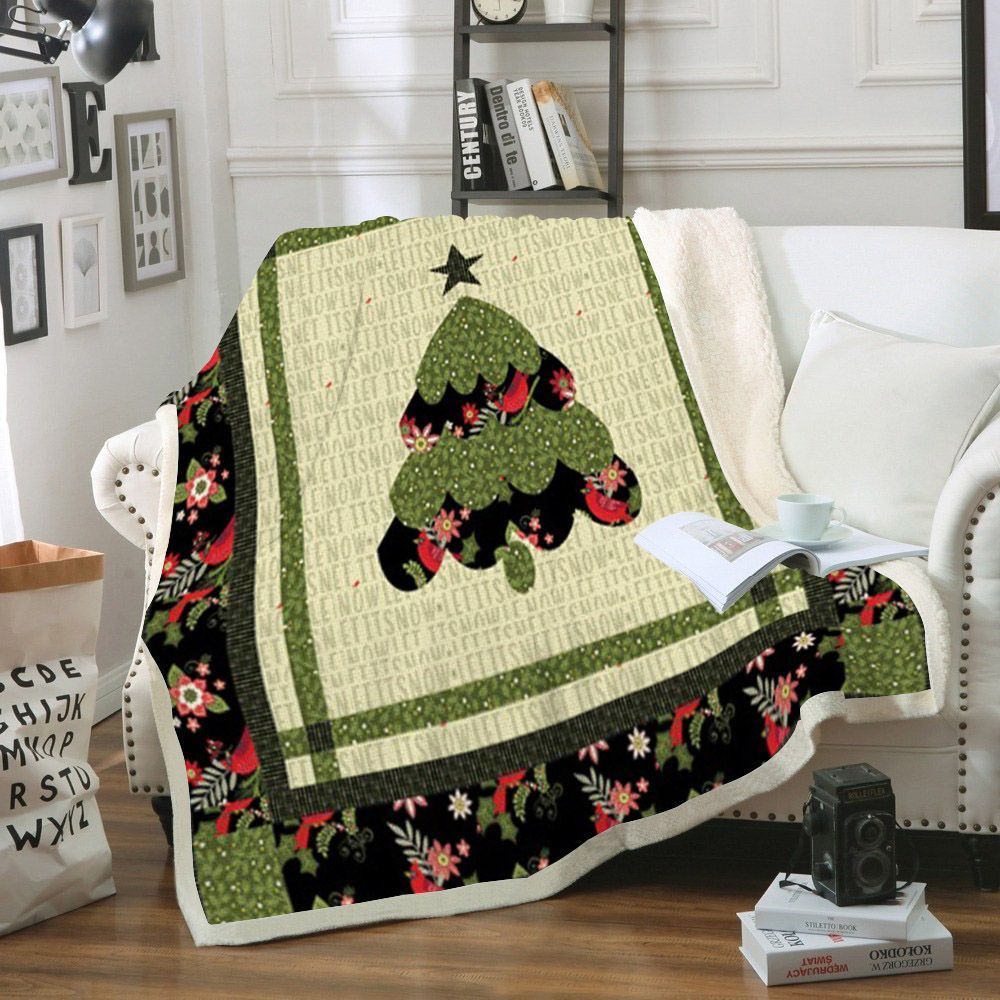 Christmas Tree Sherpa Fleece Blanket