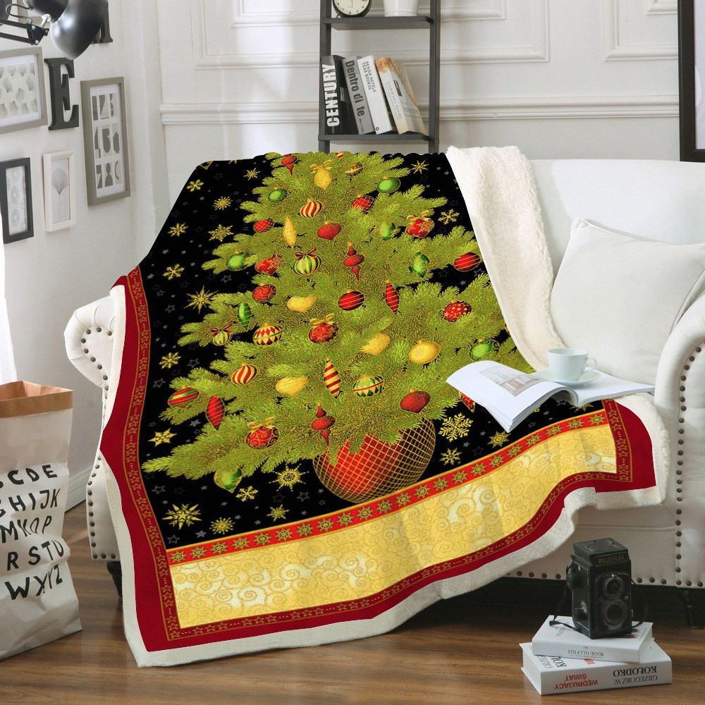 Christmas Tree Sherpa Fleece Blanket