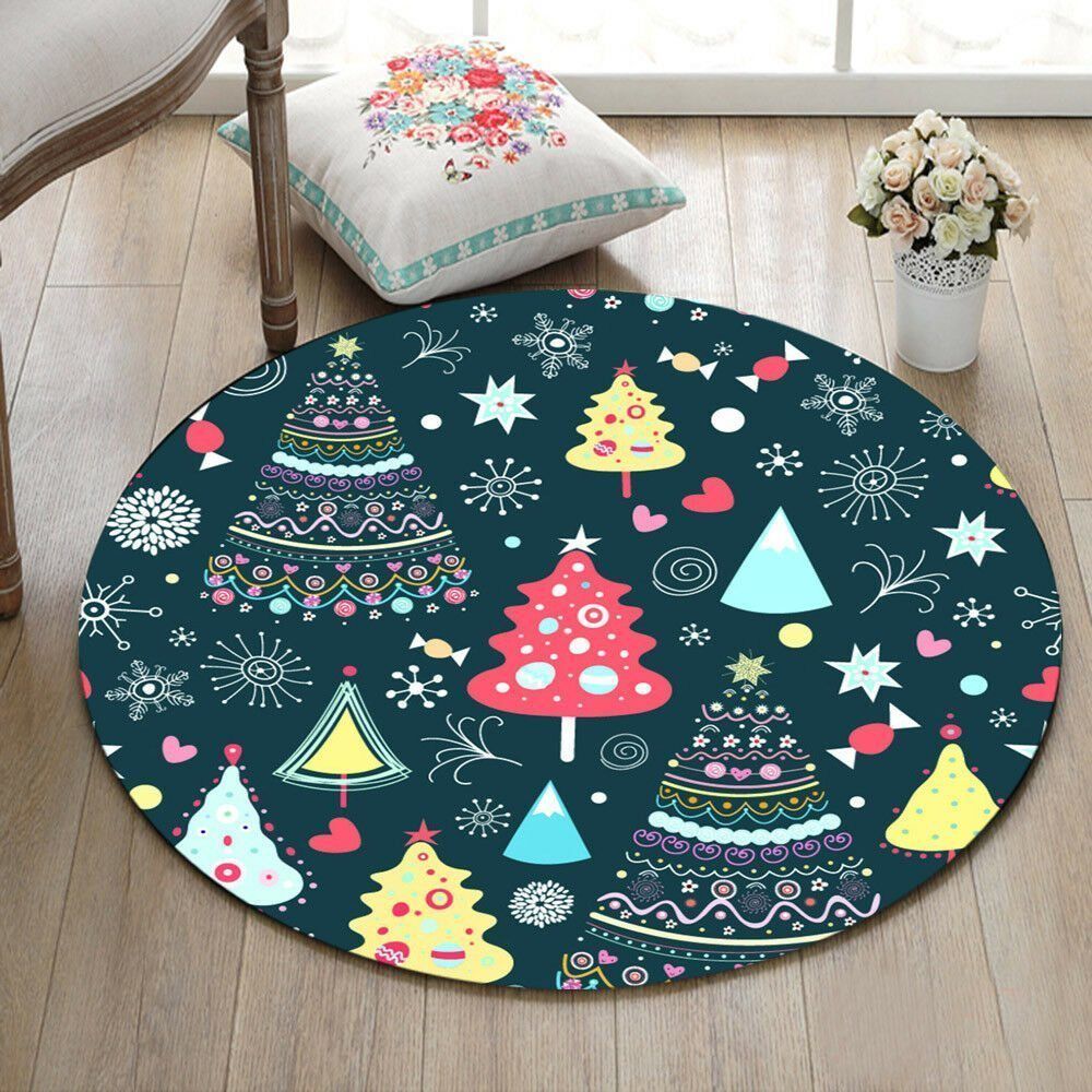 Christmas Tree Round Carpet