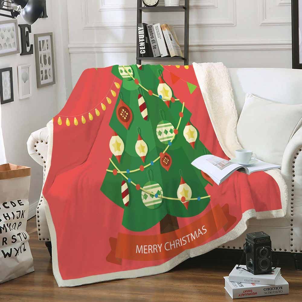 Christmas Tree Sherpa Fleece Blanket