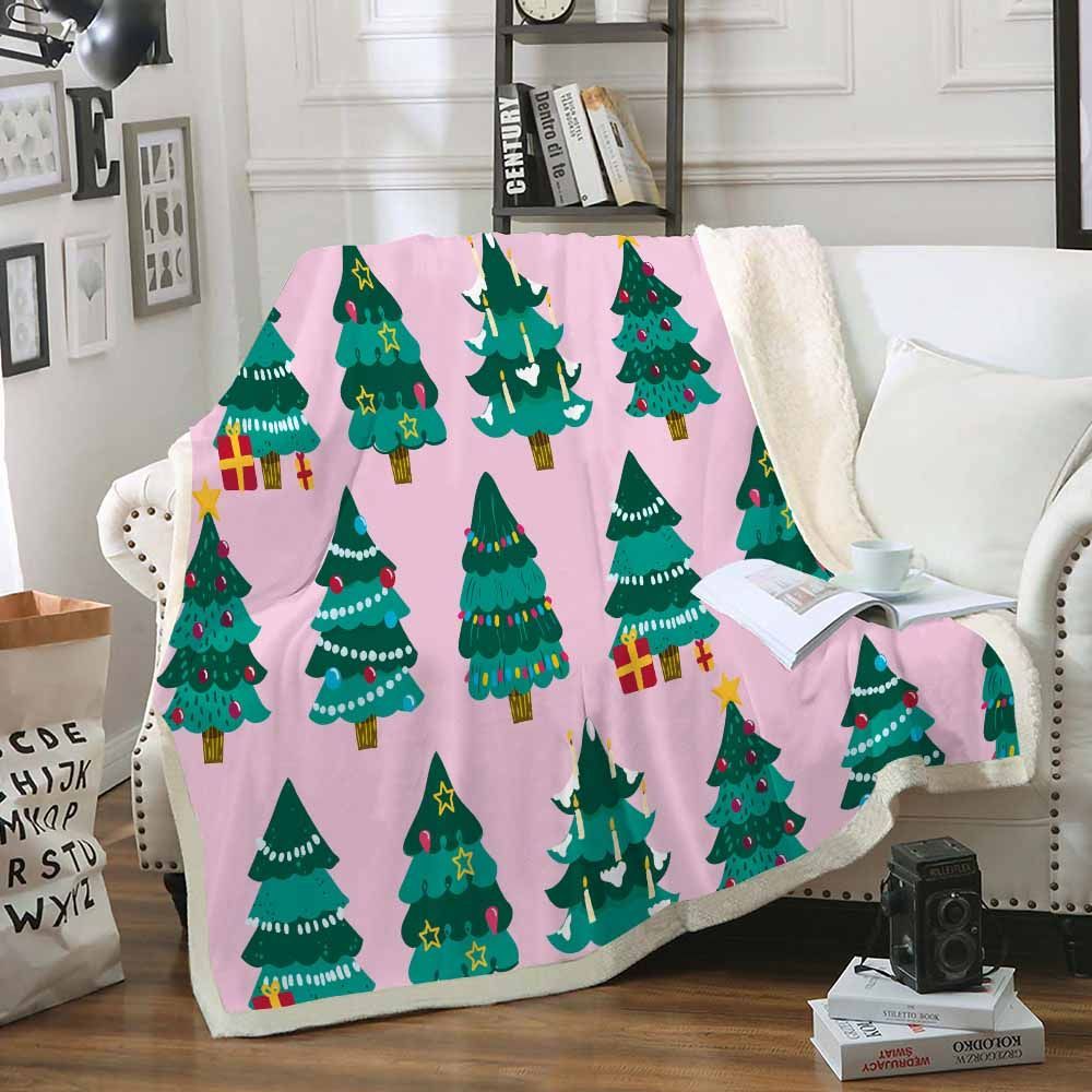 Christmas Tree Sherpa Fleece Blanket