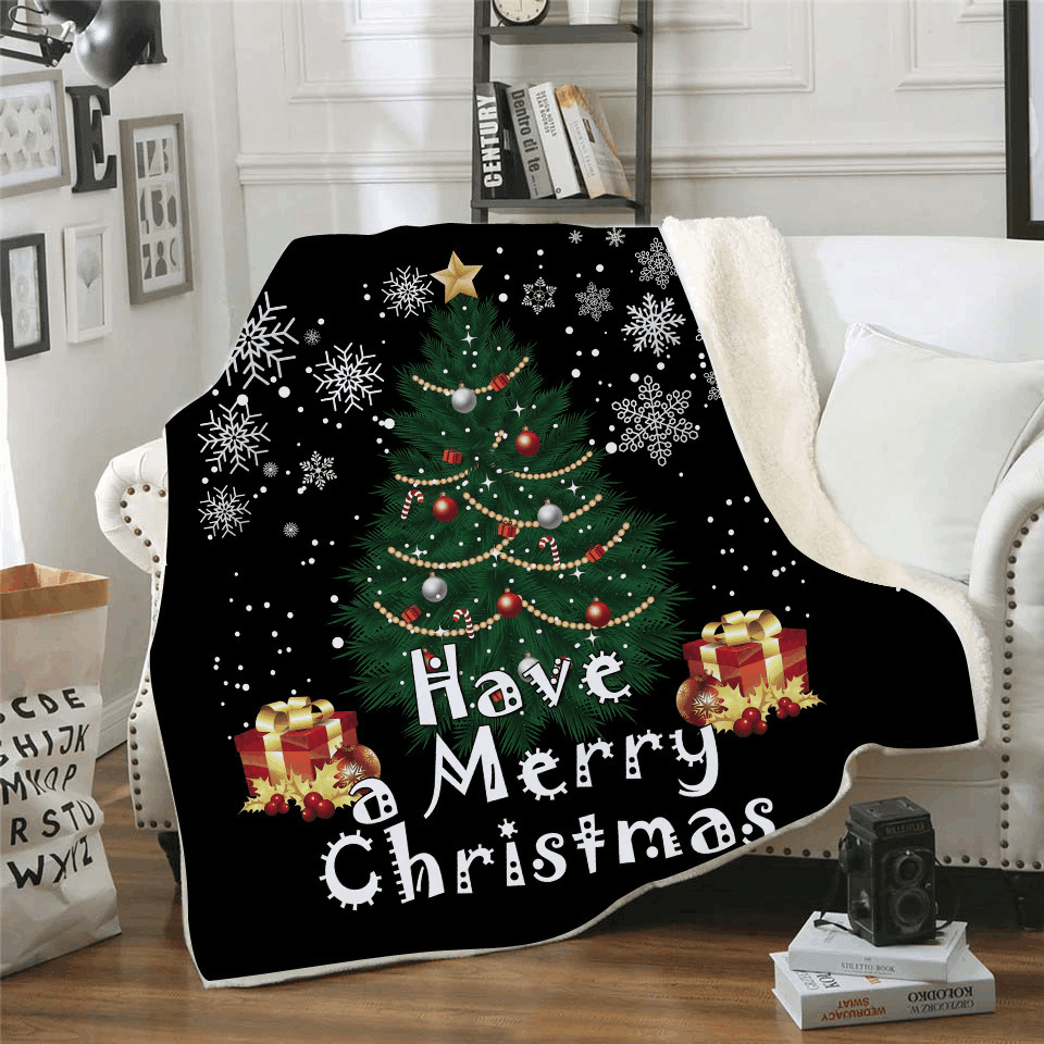 Christmas Tree Sherpa Fleece Blanket