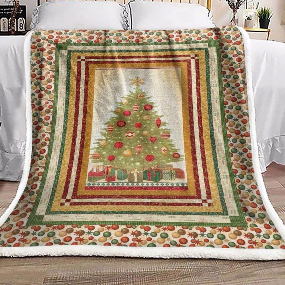 Christmas Tree Sherpa Fleece Blanket