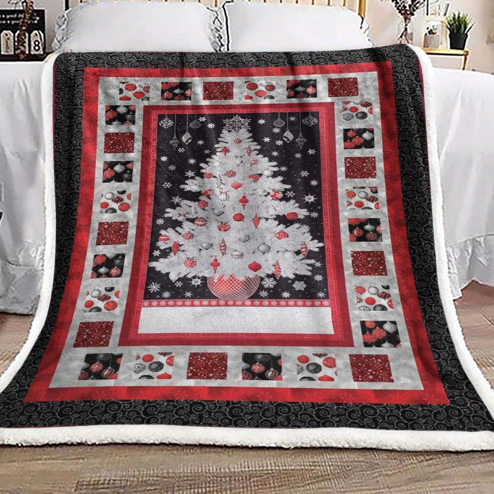 Christmas Tree Sherpa Fleece Blanket