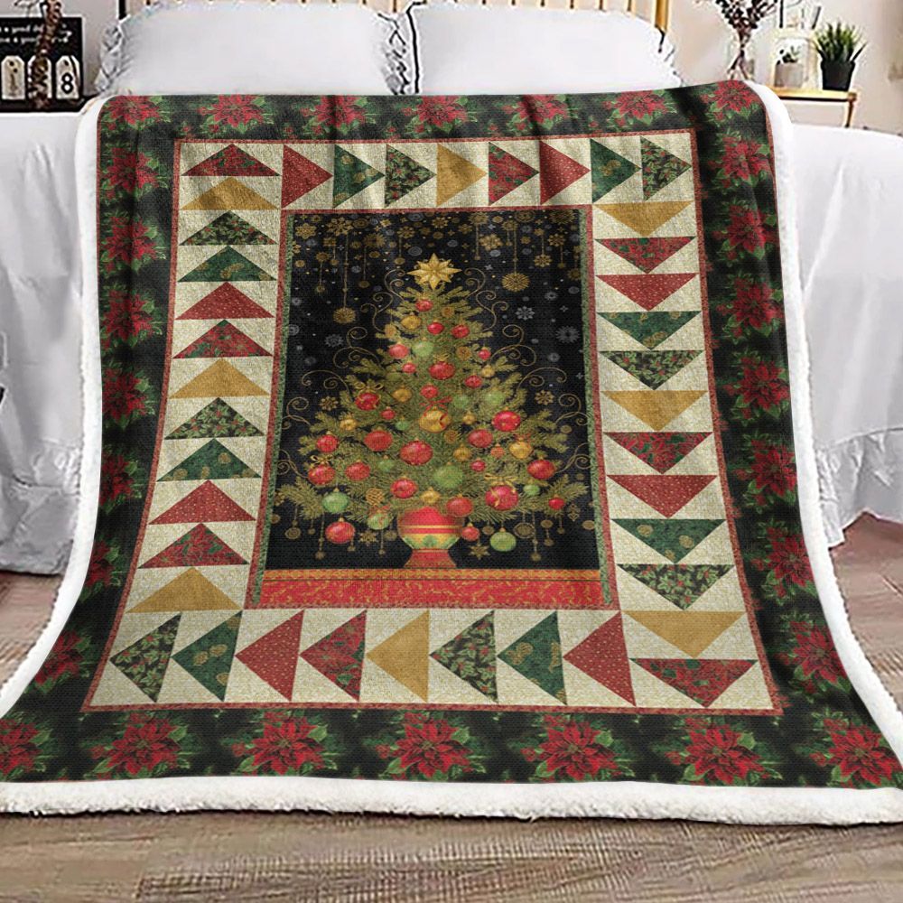 Christmas Tree Sherpa Fleece Blanket