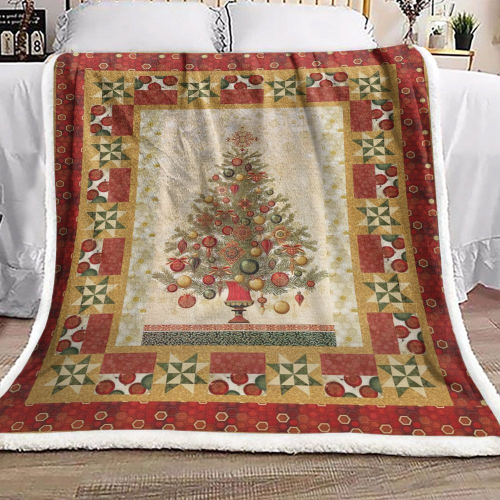 Christmas Tree Sherpa Fleece Blanket