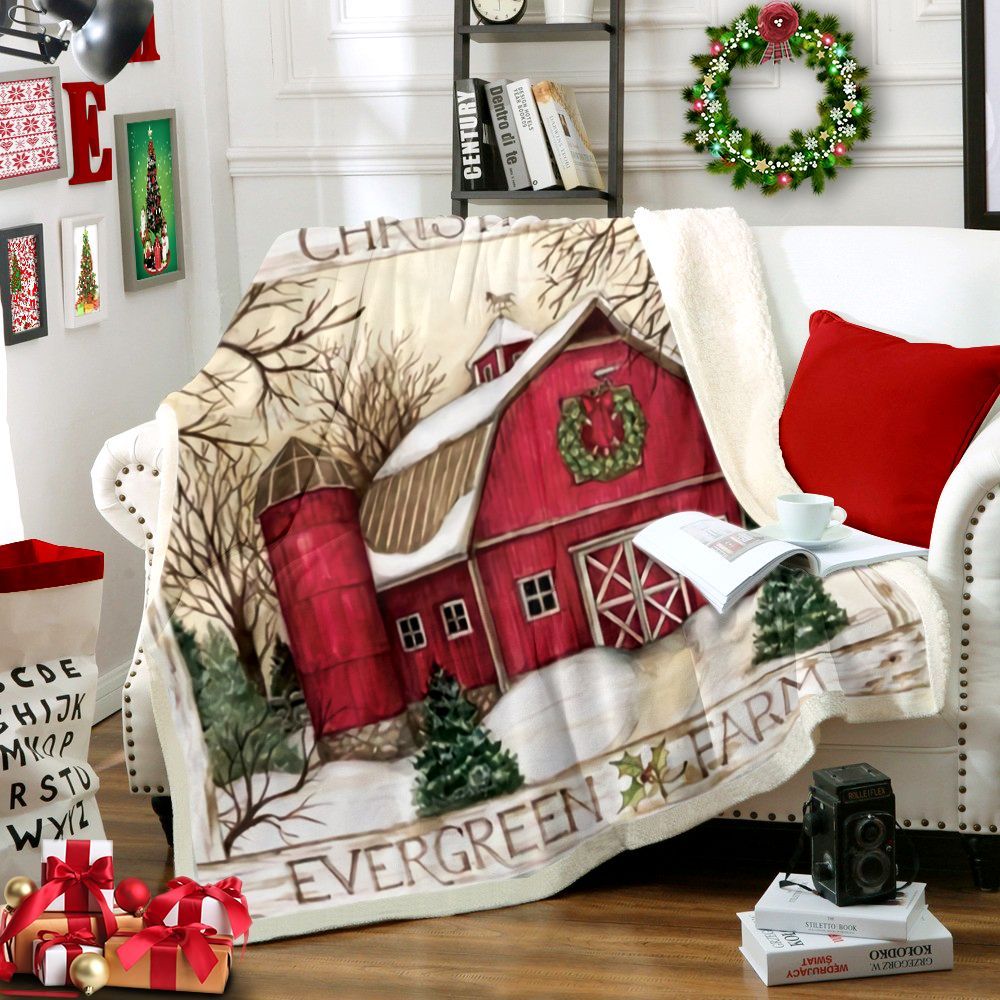 Christmas Tree Farm Sherpa Fleece