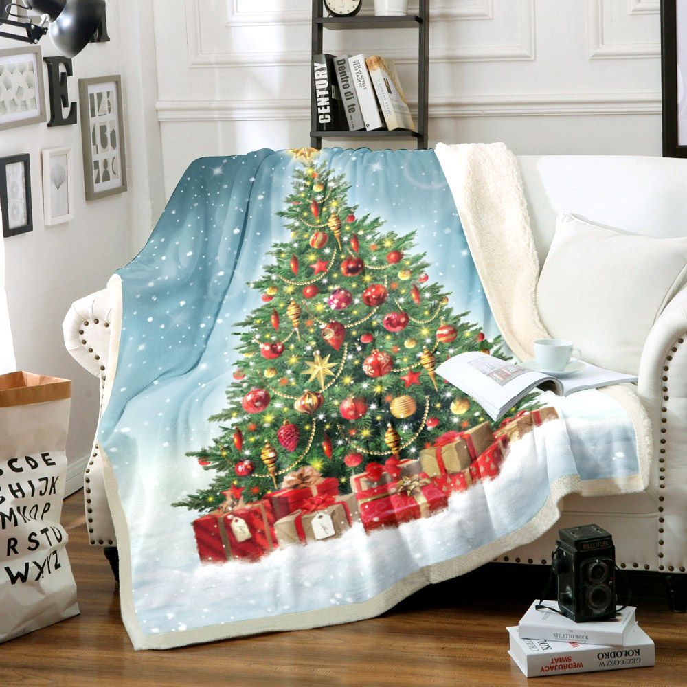 Christmas Tree Sherpa Fleece