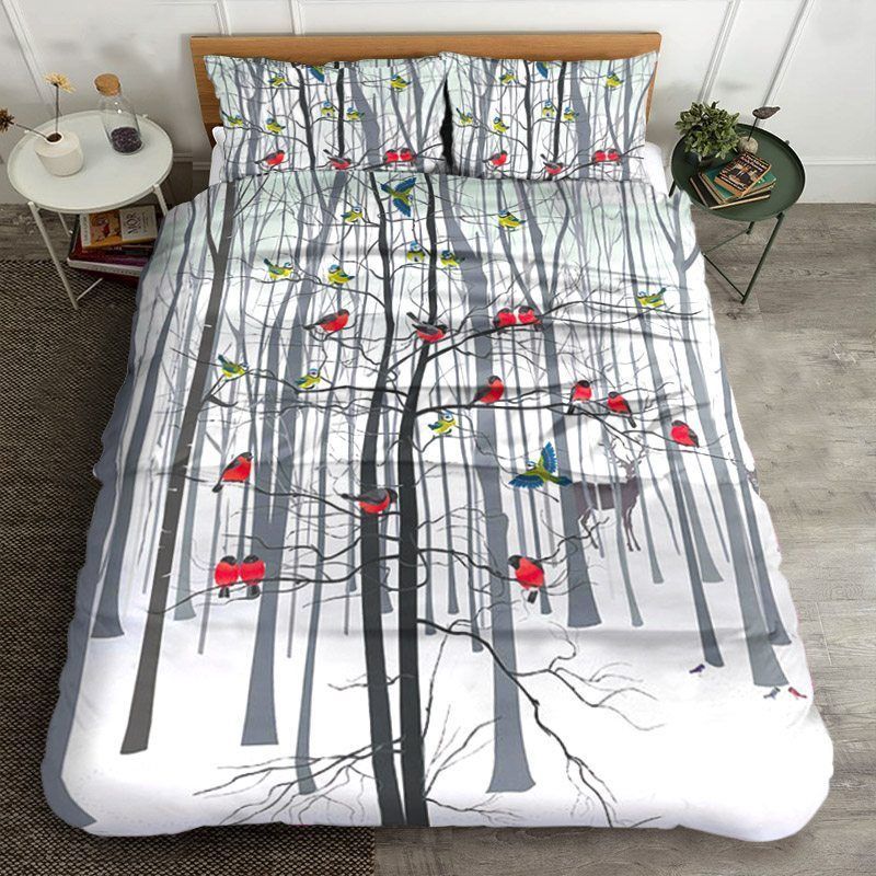 Christmas Tree In The Forest Bedding Set