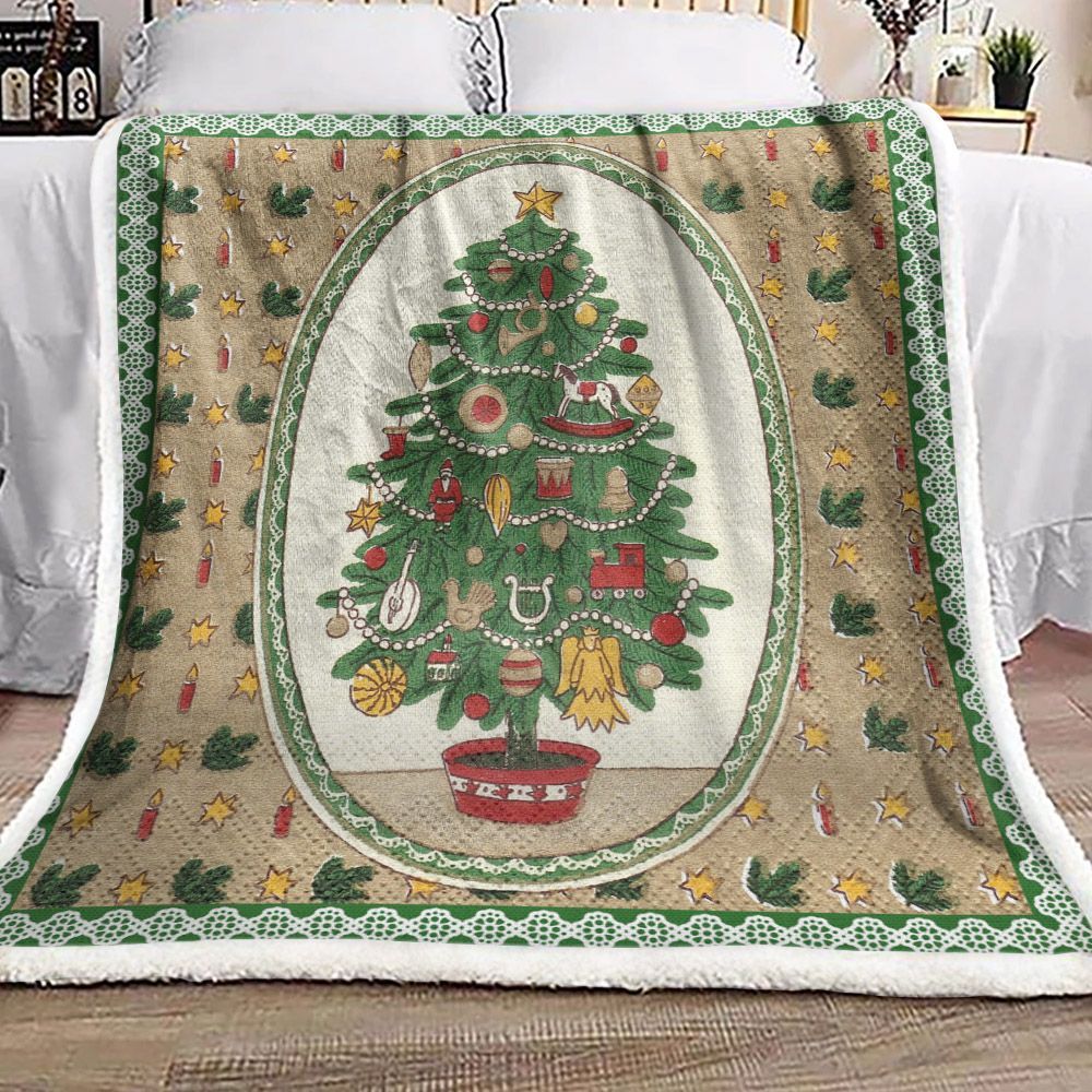 Christmas Tree Sherpa Fleece Blanket