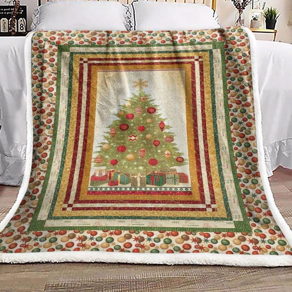 Christmas Tree Sherpa Fleece Blanket