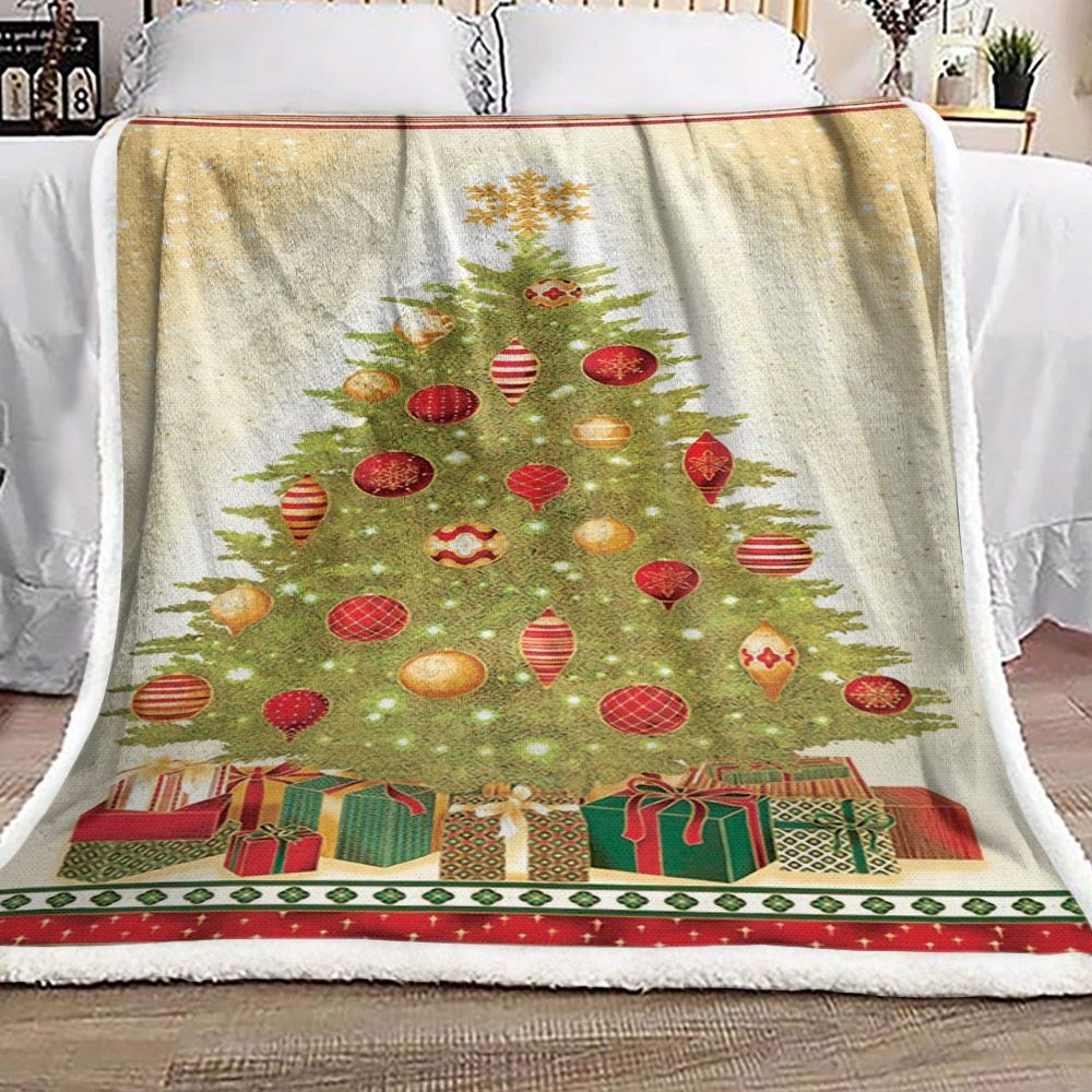 Christmas Tree Sherpa Fleece Blanket