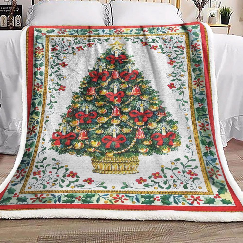 Christmas Tree Sherpa Fleece Blanket
