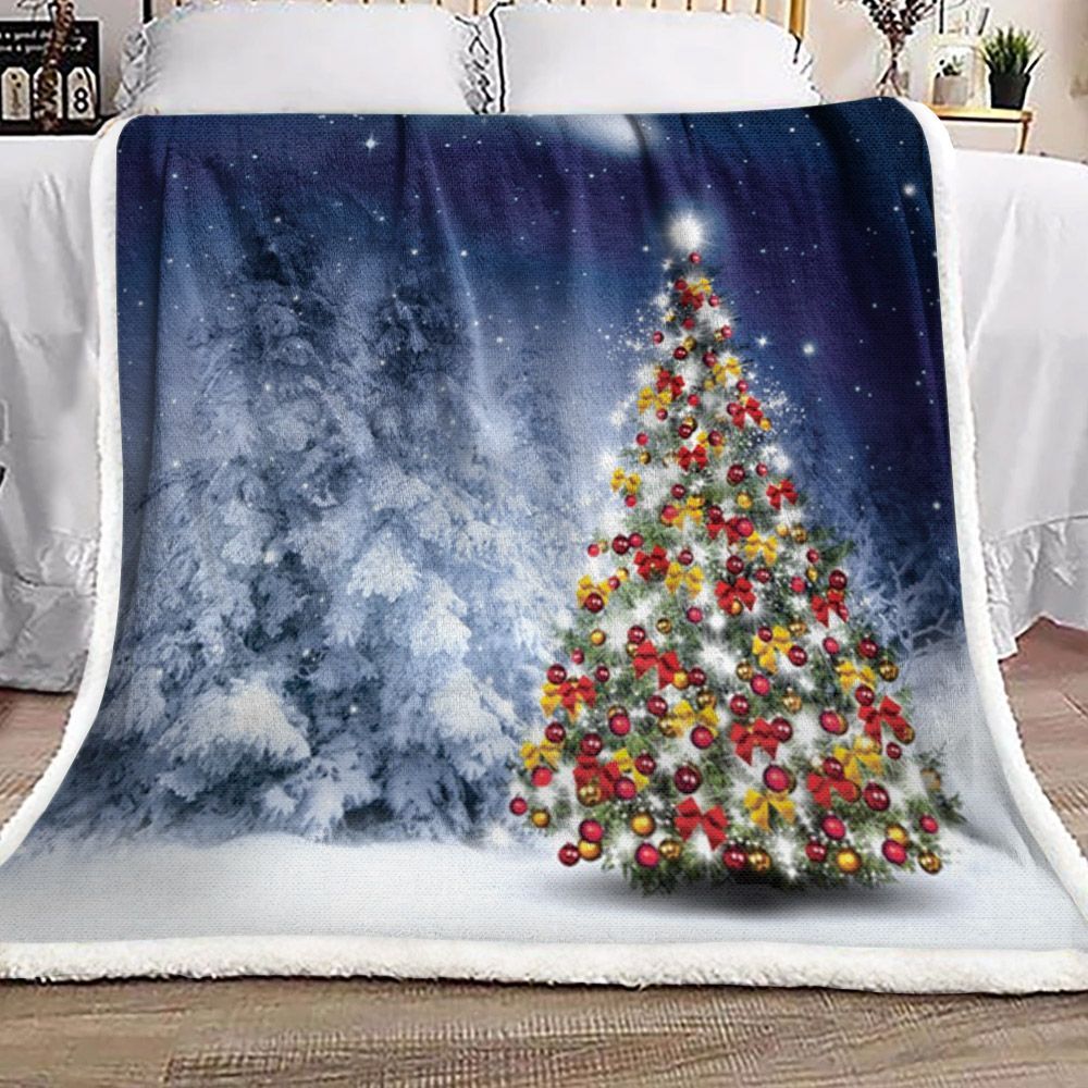 Christmas Tree Sherpa Fleece Blanket