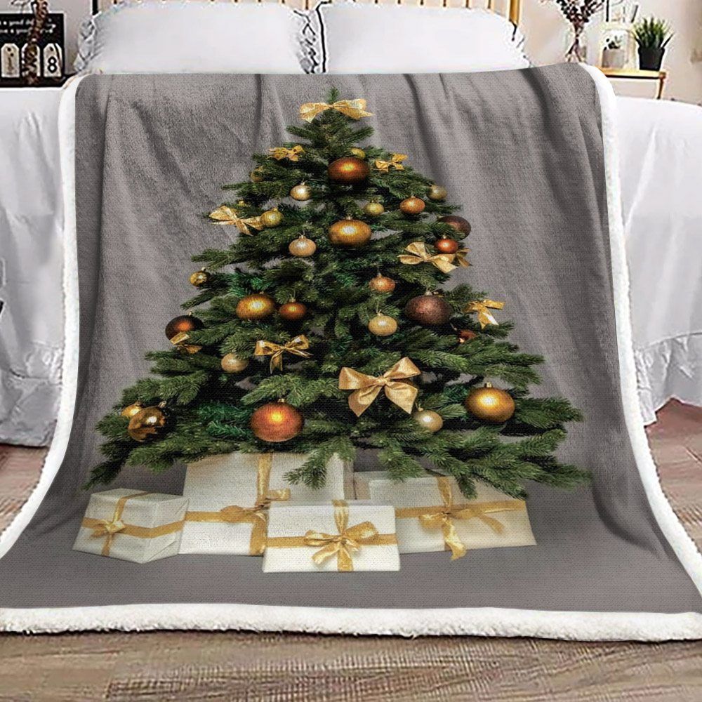Christmas Tree Sherpa Fleece Blanket