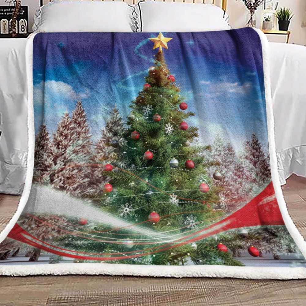 Christmas Tree Sherpa Fleece Blanket