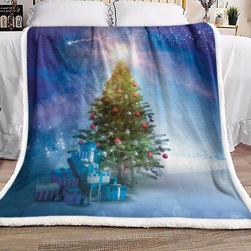 Christmas Tree Sherpa Fleece Blanket