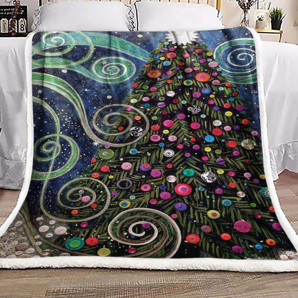 Christmas Tree Sherpa Fleece Blanket