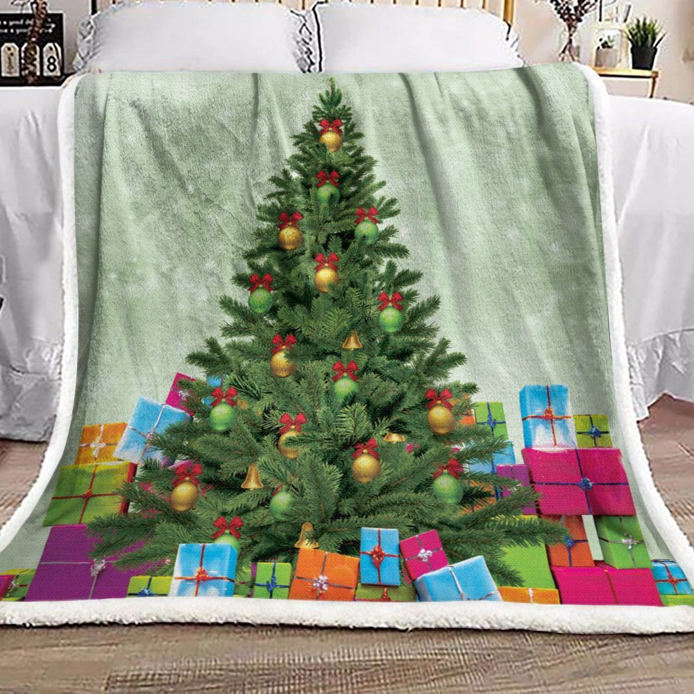 Christmas Tree Sherpa Fleece Blanket