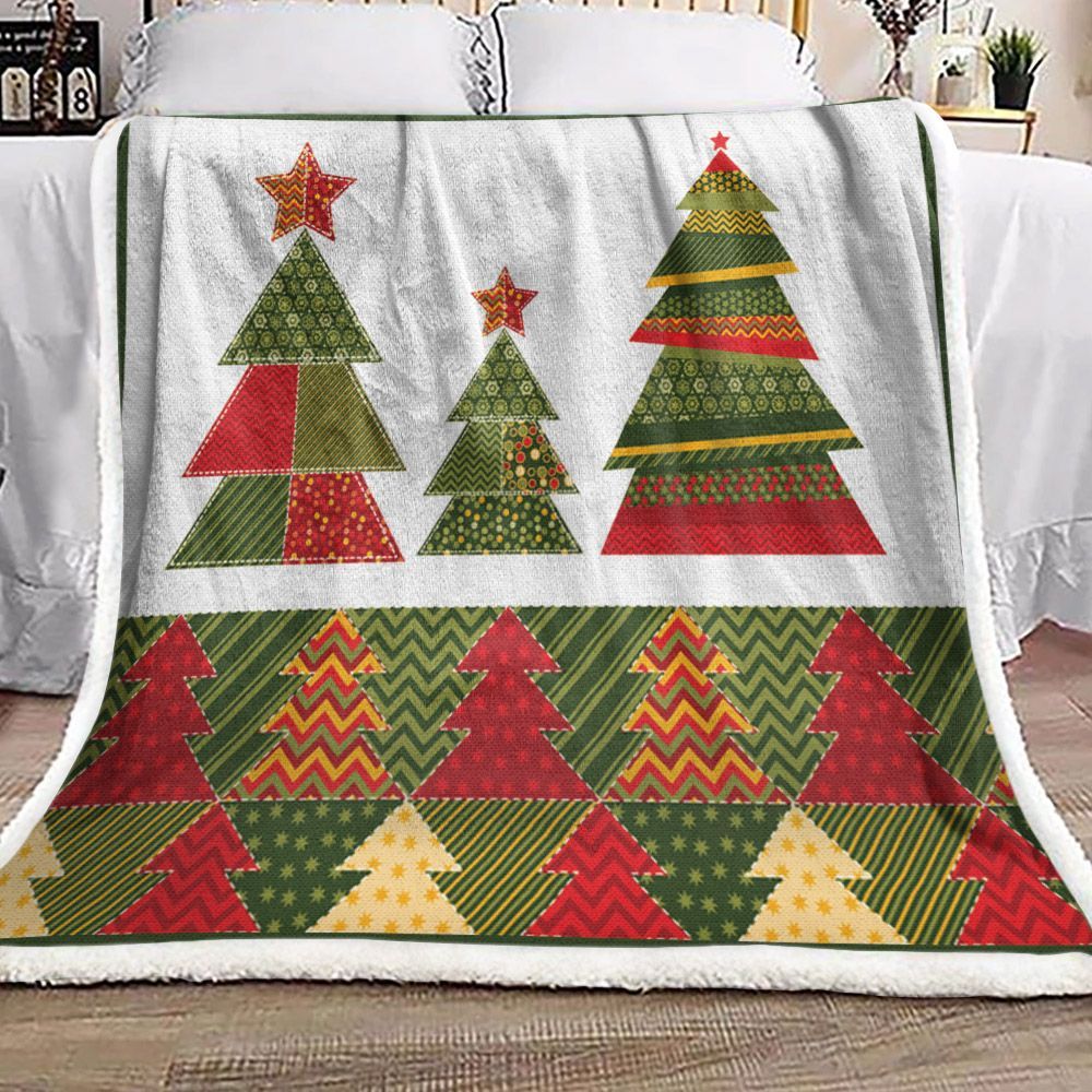Christmas Tree Sherpa Fleece Blanket