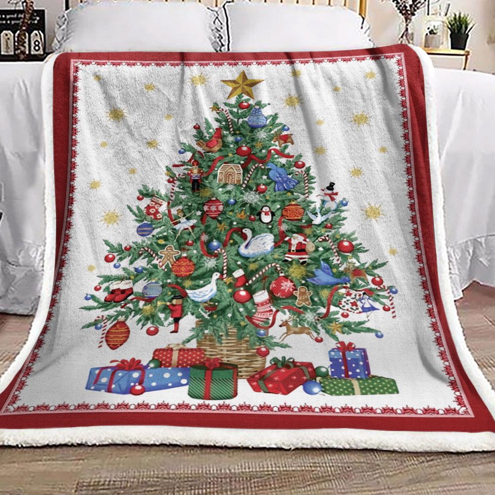 Christmas Tree Sherpa Fleece Blanket