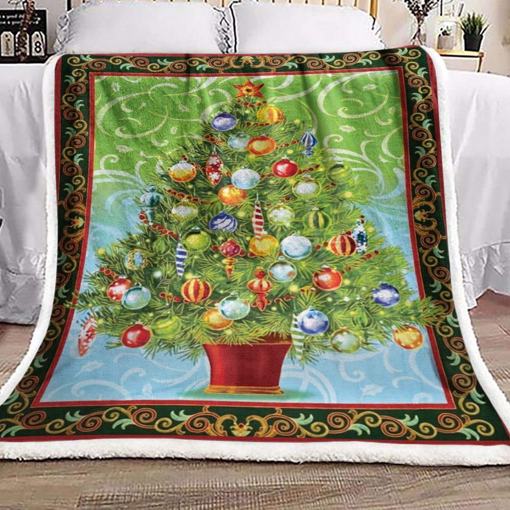 Christmas Tree Sherpa Fleece Blanket